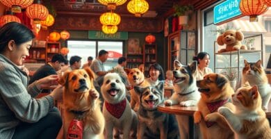 Mascotas chinas generan dinero en cafeterías innovadoras 15 En China, las mascotas ganan dinero en las cafeterías mientras sus dueños las envían a trabajar